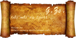 Gömöry Zsolt névjegykártya